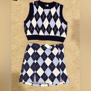 H & M Argyle Two Piece Set.